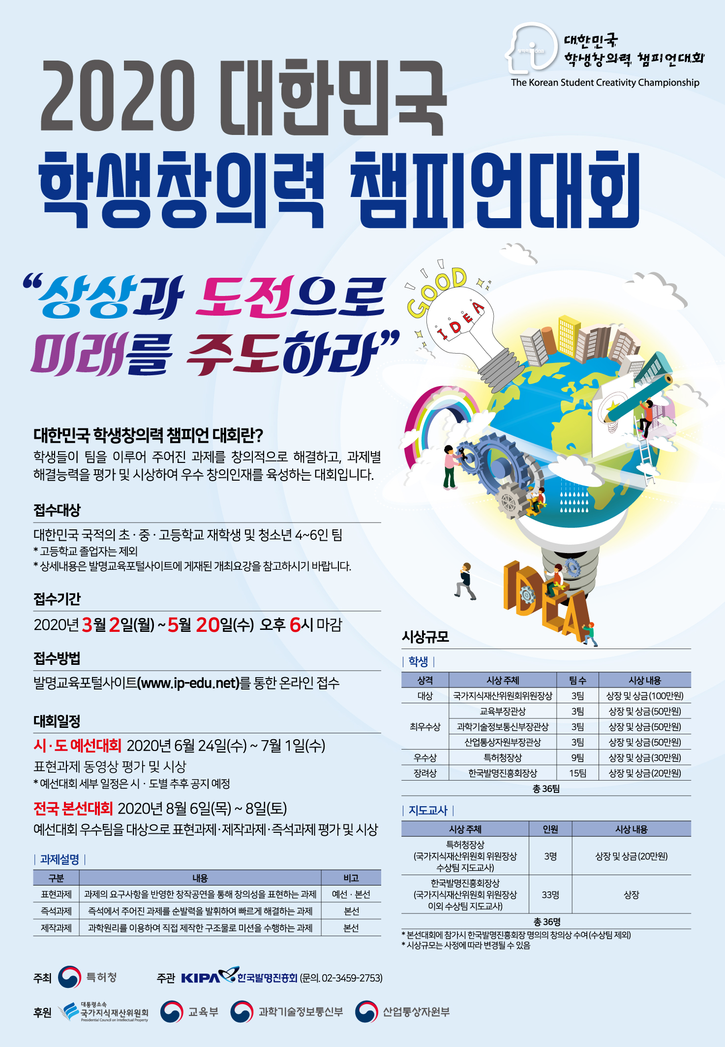 2020년 대한민국 학생창의력 챔피언대회(포스터)