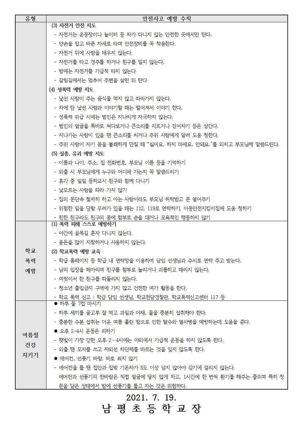 2021-125 2021.여름방학 안전생활 안내문002