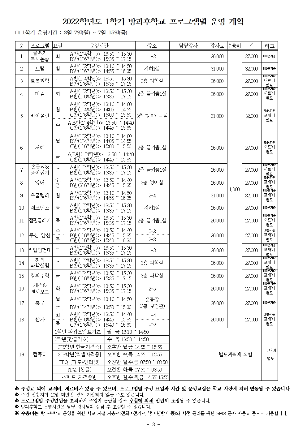 2022학년도 1학기 방과후학교 수강신청 안내문(홈페이지용)003