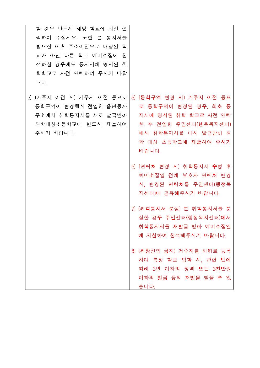 취학통지서 양식 및 예비학부모 안내문003